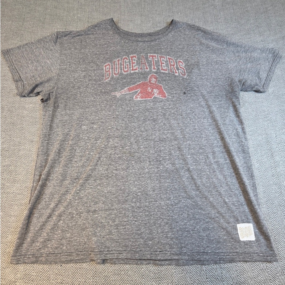 Retro Brand Nebraska Bugeaters T-Shirt Mens XXL Gray Heather Vintage Style Tee